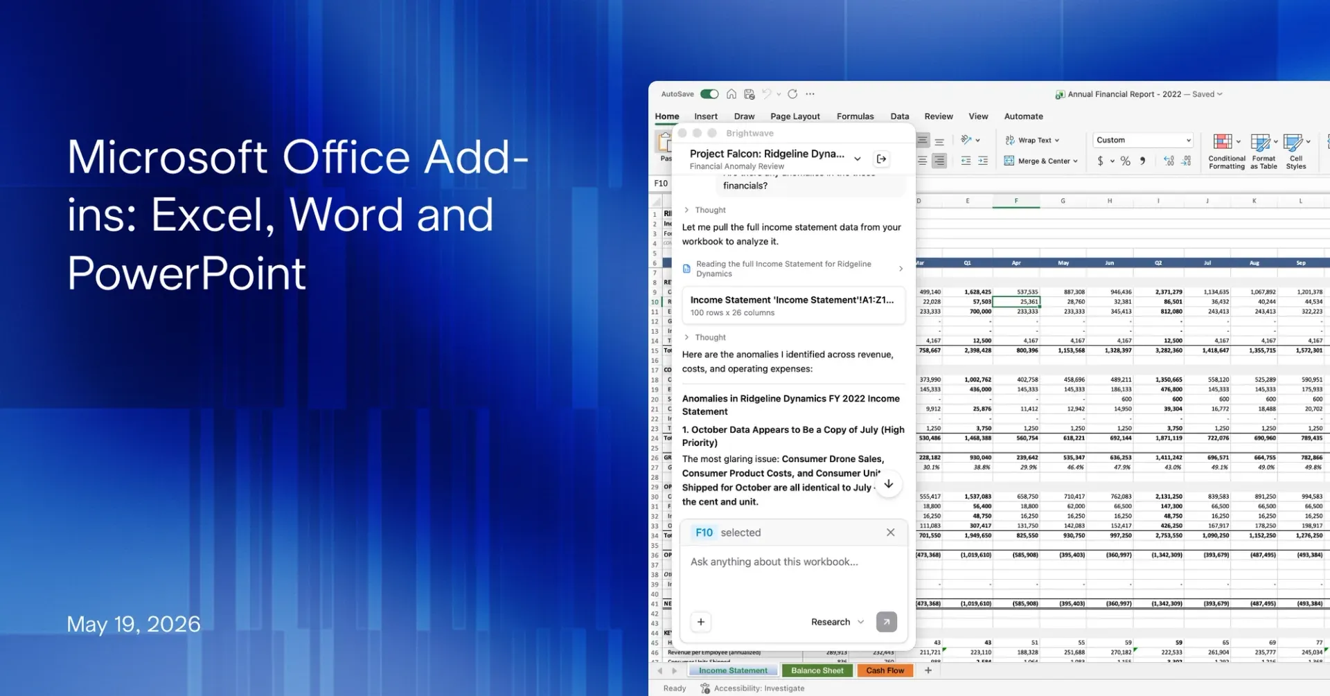 Brightwave for Microsoft Office: Excel, Word and PowerPoint