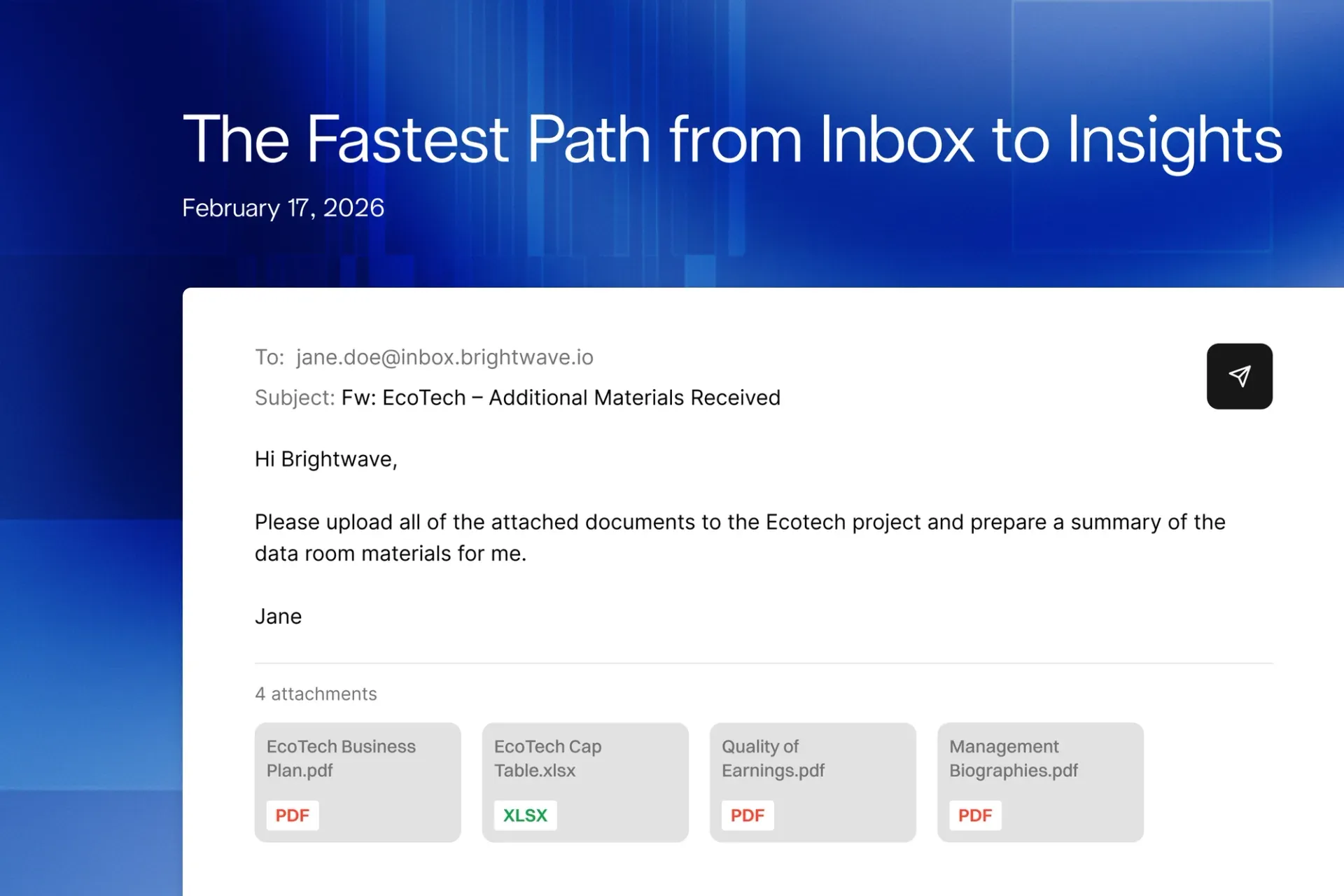 The Fastest Path from Inbox to Insights