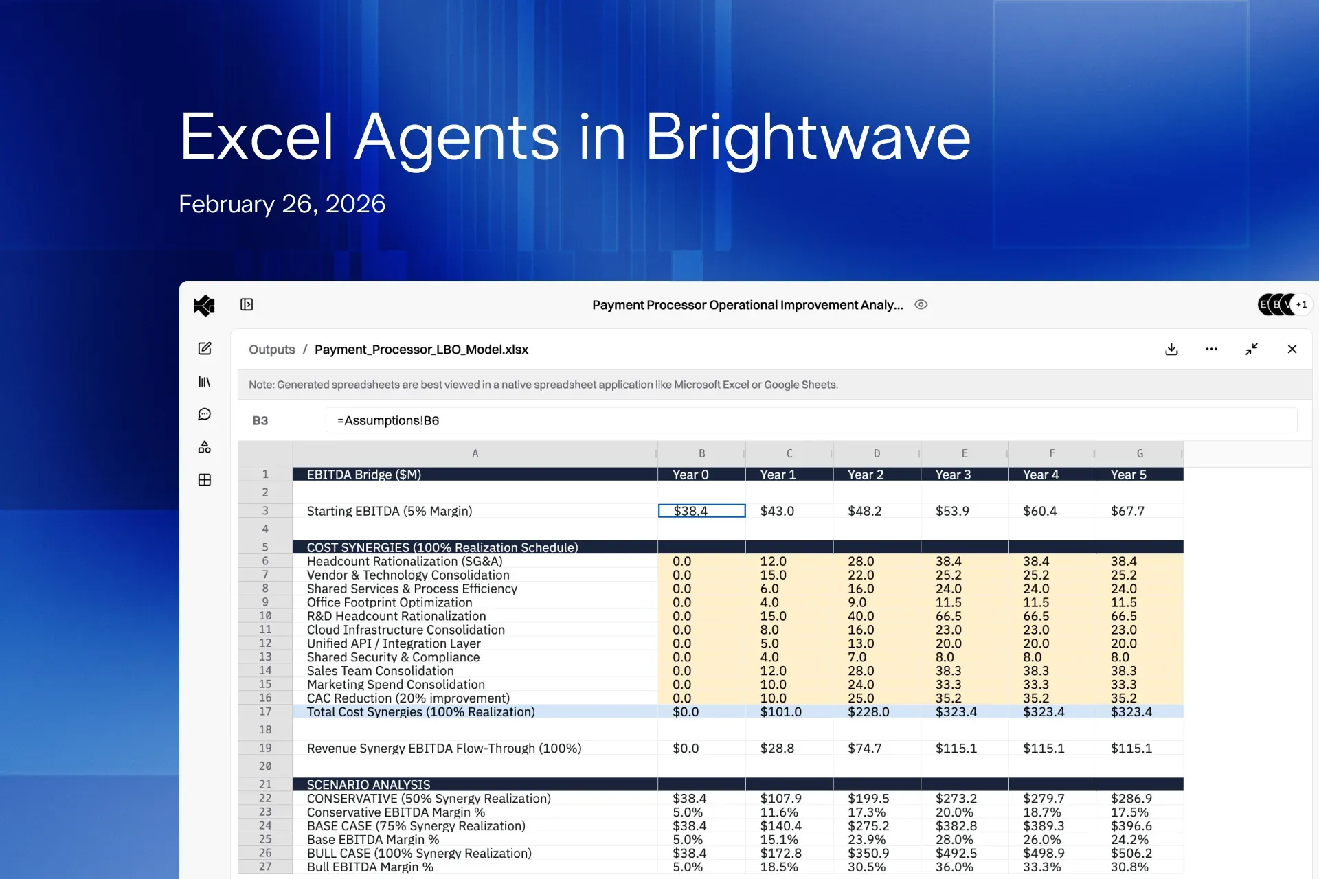 Excel Agents in Brightwave