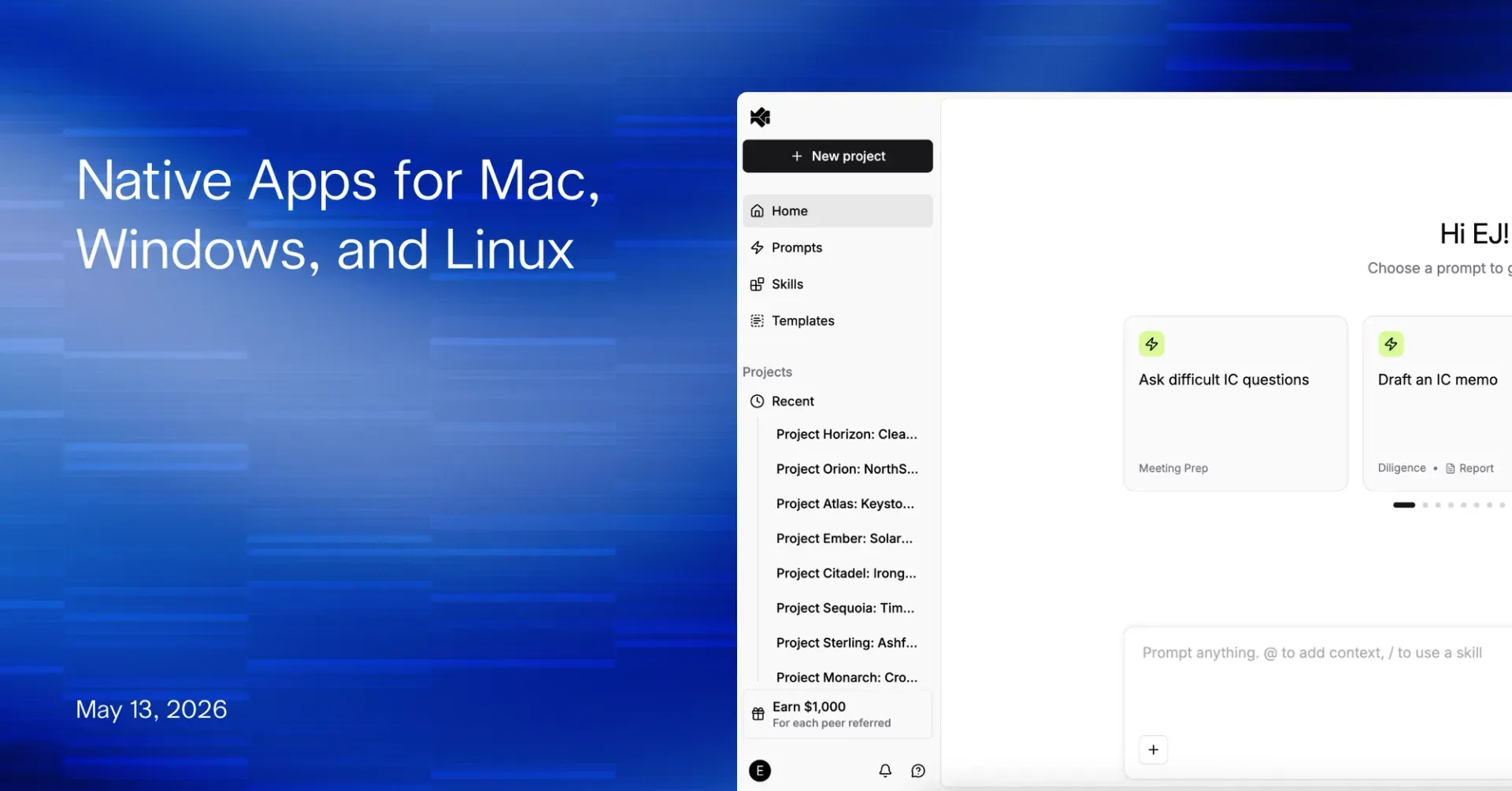 Now available for Windows, Mac, and Linux